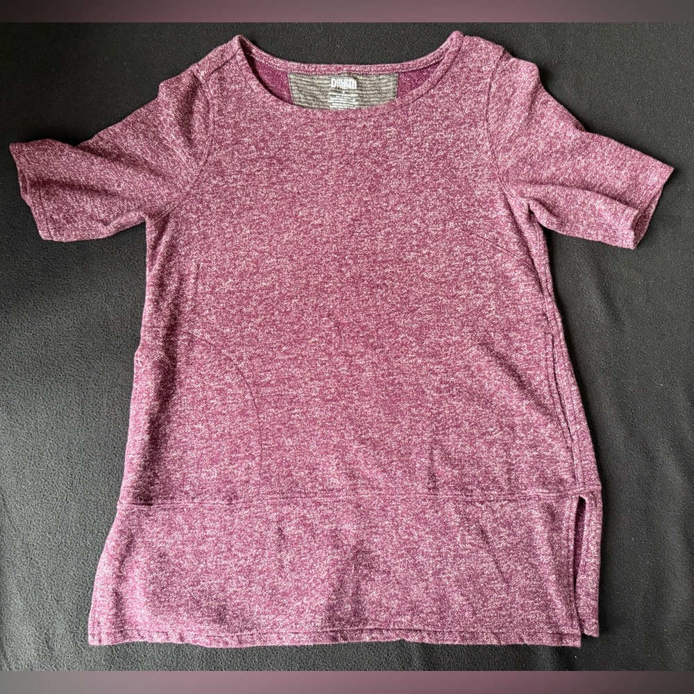 Duluth Trading Co. Purple Short Sleeve Tunic Top. Organic Cotton/Hemp. Woman: S